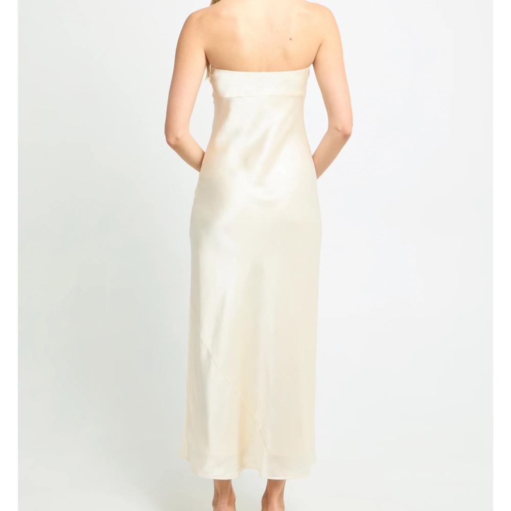 ✨NEW ✨ o.p.t Reagan Ivory Silk Dress - Picture 2 of 6